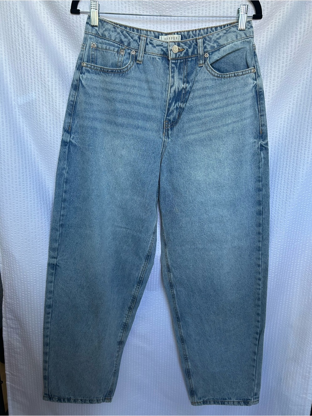 Harper Heritage Vintage Wash High-Waisted Barrel Wide Leg Jeans Size 26